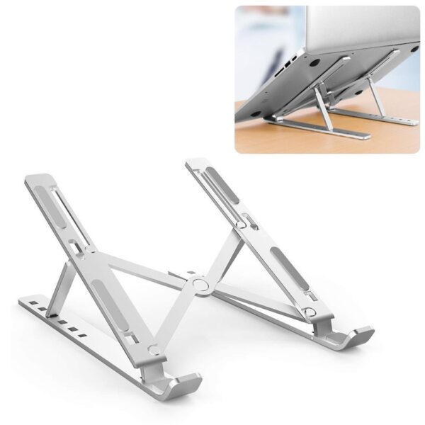 Aluminum Alloy Adjustable Portable Folding Notebook Stand Foldable Laptop Stand - Image 2