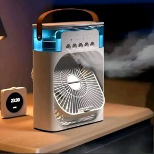 Rechargeable 3 in 1 Air-cooling USB Fan With LED Light Water Fan.