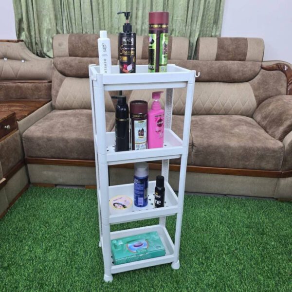 4 Tiers Rectangular Storage Rack | ঘরের জিনিস গুছিয়ে রাখার সহজ সমাধান - Image 3