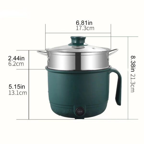 Double Layer Mini Cooking Hot Pot – মাল্টিফাংশন ১ লিটার রান্নার হটপট (600W)