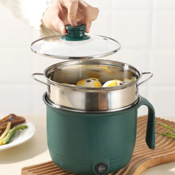 Double Layer Mini Cooking Hot Pot – মাল্টিফাংশন ১ লিটার রান্নার হটপট (600W) - Image 4