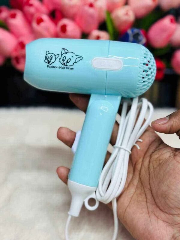 Fashion hair dryer-ফ্যাশনেবল কিউট মিনি হেয়ার ড্রায়ার  ভাঁজযোগ্য, ট্রাভেল ও কিডস ফ্রেন্ডলি - Image 2