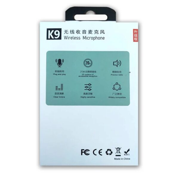 K9 Wireless Microphone- Black - Image 2