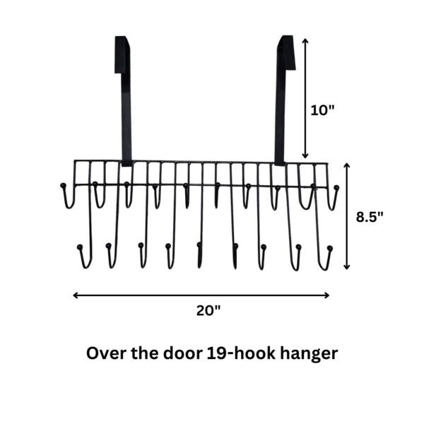 Over The Door 19-Hook Hanger  ওভার দ্য ডোর ১৯-হুক হ্যাঙ্গার - Image 2