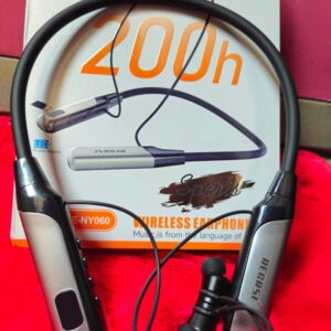 Model: Recrsi RE-NY060 / RE-NY60 High-Quality Sound: Deep bass & crisp audio Bluetooth Connectivity: Seamless pairing with all devices Magnetic Earbuds: Tangle-free and easy to carry Long Battery Life: Perfect for extended use Comfortable Fit: Lightweight neckband design Color: Stylish and modern look