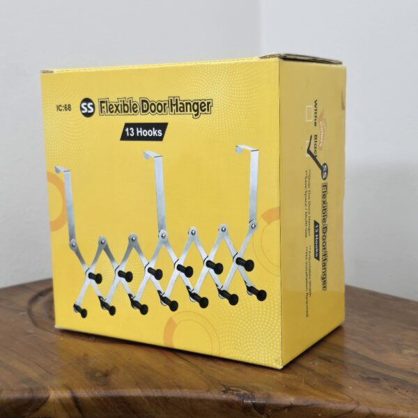 Ss Flexible Door Hanger – ১৩ হুক বিশিষ্ট স্টেইনলেস স্টিল দরজা ঝোলানো অর্গানাইজার - Image 3
