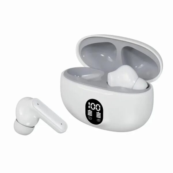 TWS Bluetooth 5.1 Earbuds with ENC Noise Cancellation – Long Battery Life, Fast Charging, and LED Display - Image 2