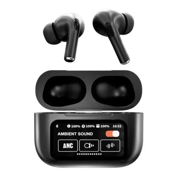ANC Earbuds Touch Screen Display ( Black ) - Image 2