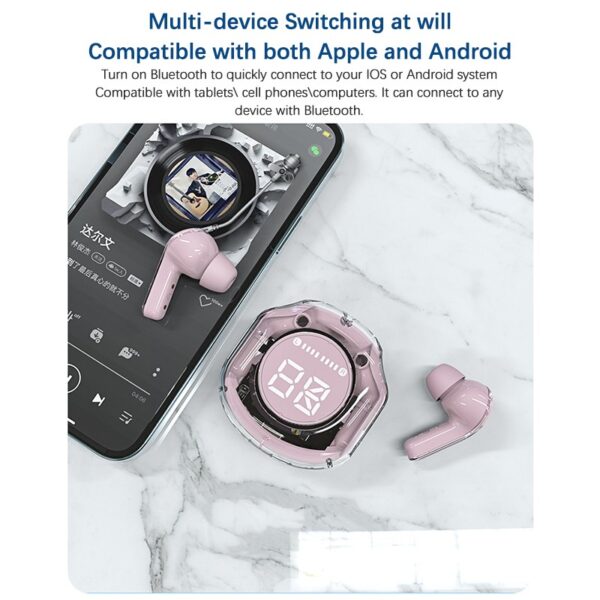 Ultrapods Pro True Wireless Earbuds with Display Transparent Design, Bluetooth 5.3 - Image 3