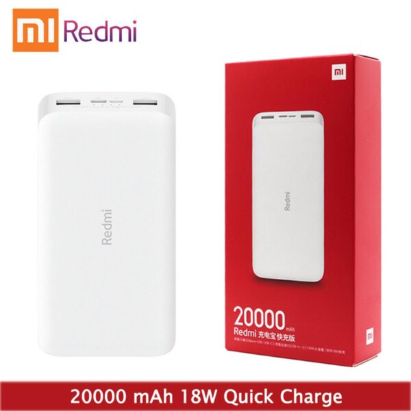 Xiaomi Redmi 20000mAh 18W QC3.0 fast Charging Version Power Bank- Black - Image 4